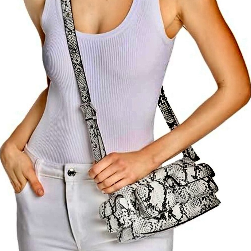 Michael Kors NWT Snakeskin Mini Bag with free credit card holder.
